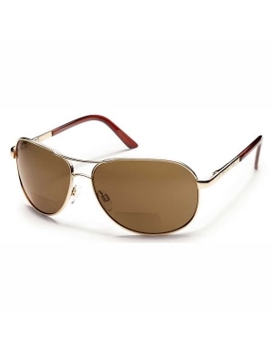 Suncloud Aviator Bifocal Sunglasses Polarized in Gold